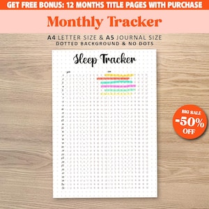 Sleep TRACKER, Printable Journal Page, Planner Page, Emotions Tracker, Daily Mood Tracker, Track Mood, Journal Template