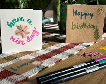 Pegatinas de flores prensadas hechas a mano: diseños florales naturales para manualidades y diarios