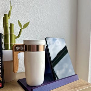 Porte-livre imprimé en 3D, coin livre avec sous-verre et support pour tablette, parfait pour la lecture, le bureau et l&#39;organisation du bureau