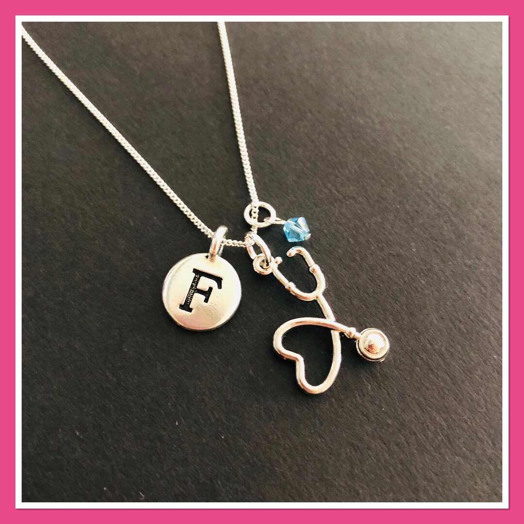 Necklaces Women, Doctor Vet Medical Student Gifts, Silver Stetoscope ...