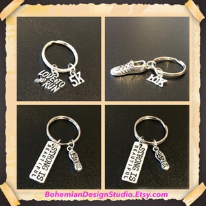 Marathon gift, half marathon runner keyring, running gifts image 4