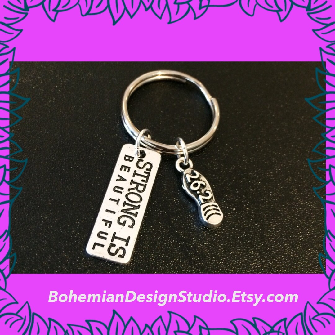 Run Marathon Keychain, Marathon Gift, Marathon Runner Prize, Athletics