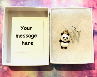 Valentines gift for her women, panda necklace, personalised panda gifts, gifts for girls, women necklace, children jewellery, panda gift