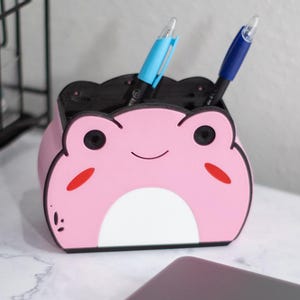 cute animal sticky note holder | pen pencil notepad holder | desk office organization | dog | cat | elephant | frog | monkey