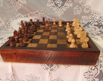 Chess Set in Reclaimed Barn Wood