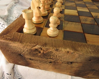 Chess Set Tobacco  Barn Reclaimed Barn Wood