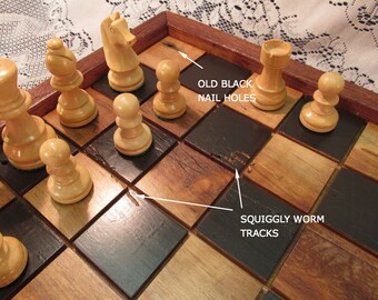 Chess Set From Reclaimed Barn Wood