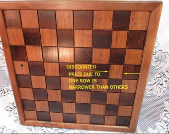 DISCOUNTED  price, Walnut Chess Set , From Salvaged 1830's Barn Wood, High Quality Carved Chess Pieces  sku43W