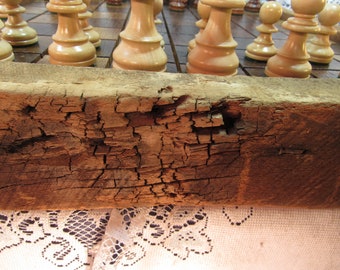 Tobacco Barn Chess Set in Reclaimed 1830's Barn Wood,sku 253