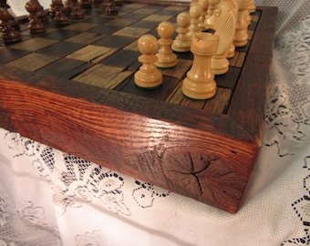 Chess Set in Reclaimed Barn wood