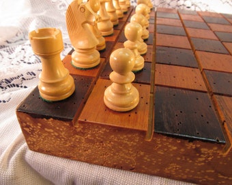 Chess Set in Reclaimed Chestnut Barn Wood