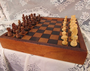 CHERRY Chess Set in Reclaimed Barn Wood