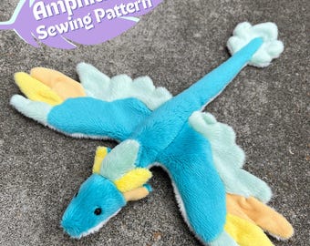 Amphithere Dragon Plush Sewing Pattern