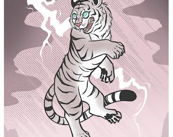 Stampa della tigre della tempesta