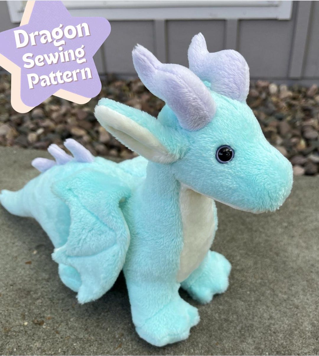 ぬいぐるみドラゴンの縫製パターン - クラシックドラゴン - Etsy 日本