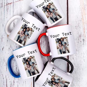 Personalized Photo Mug With Text, Photo Mug Gift, Custom Photo Coffee Mug, Customised Mug, Custom Coffee Cup