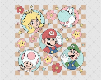 Super Family PNG, Vacanza in famiglia PNG, Principessa PNG, Regno magico PNG, Fungo PNG, Design maglietta famiglia, Download immediato