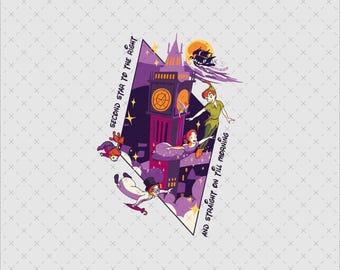 Peter Pan Svg, Peter Pan Png, Neverland Svg, Neverland Png, Peter Pan Sublimation Svg, Peter Pan Shirt Png, fichier numérique, téléchargement immédiat