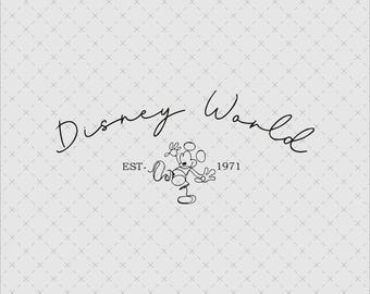 Mouse Est 1971 SVG PNG, Family Trip Clipart (Digital File)