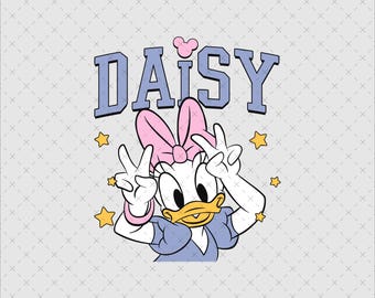 Daisy Duck SVG, Funny Cartoon Clipart, Besties Design (Digital File)