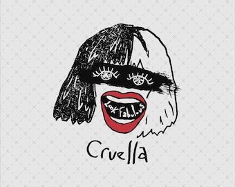 Cruella De Vil - Schurken PNG SVG (Digitale Datei)