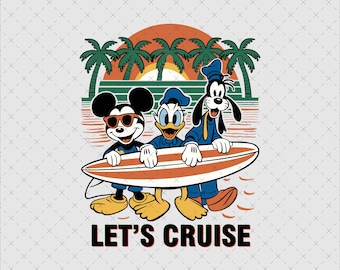 Crucero familiar de ratones SVG PNG, viaje de vacaciones (descarga digital)