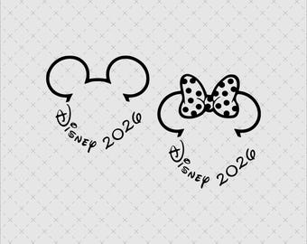 Family Trip 2026 Mouse Ears SVG PNG, Vacation Shirts Cut Files