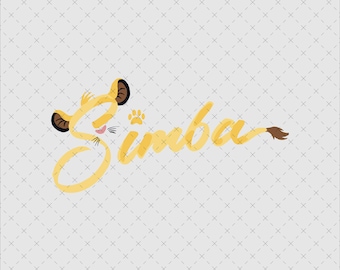 Simba Lion King SVG, Hakuna Matata Clipart (PNG, SVG)