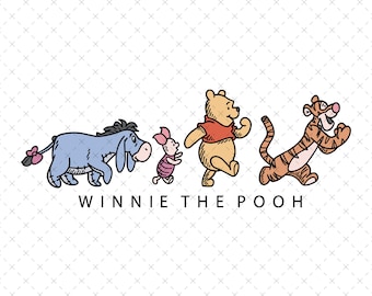 Winnie The Pooh and Friends PNG, Clipart (Digital Download)