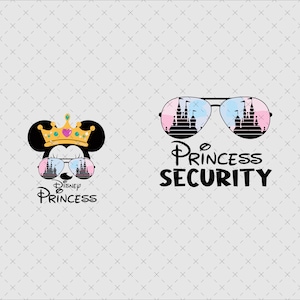 Princess, Princess Security PNG SVG, Minnie Mouse Svg, Funny Dad Boyfriend Security Svg, Family Trip Svg, Funny Svg, Security Shirt Png