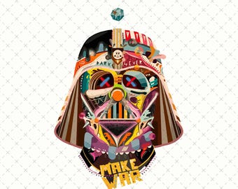 Darth Vader Watercolor Splash Png, Star Wars Movie Design (Digital Download)