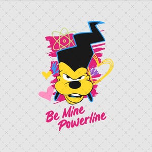 Retro 90s Goofy Movie PNG SVG, Max Goofy Roxanne Powerline Png, Be Mine Powerline Png, Goofy Movie Png, Birthday Gift, Digital Download