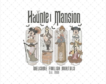 Mickey and Friends Haunted Mansion PNG SVG, Haunted Mansion Shirt, Haunted Mansion Png, Haunted Mansion Sublimation Design, Digital File