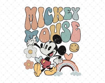 Retro Mickey Family Vacation PNG: Magic Kingdom Design