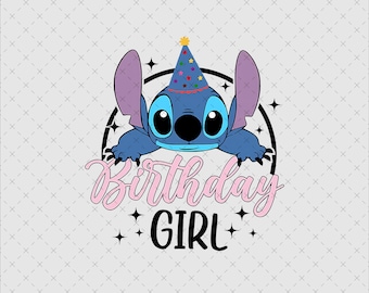 Stitch Birthday Girl Png, Disney Stitch Birthday Girl Png, Stitch Geburtstag Png, Disney Stitch T-Shirt, Disney Stitch Besties Png