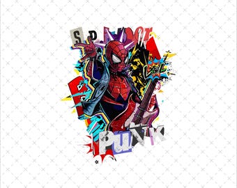 Spider Punk PNG SVG, Spider-Verse Design (Digital Files)