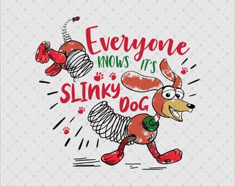 Slinky Dog "Todos saben que es Slinky Dog" PNG - Diseño divertido de Toy Story (Descarga digital)