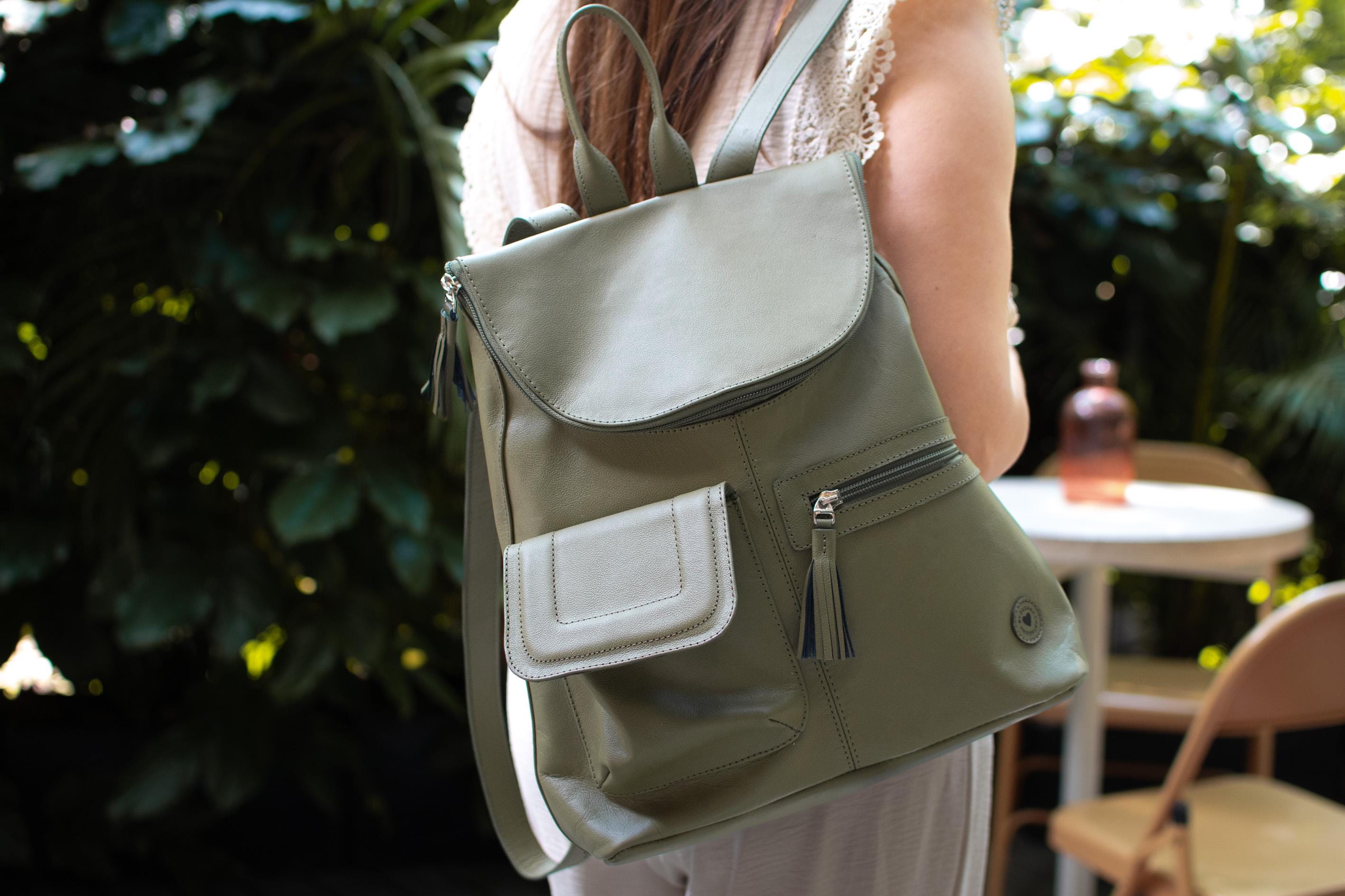 Leather backpack from Colombia Leather / Cuero backpack – Artisans of Colombia main image 4