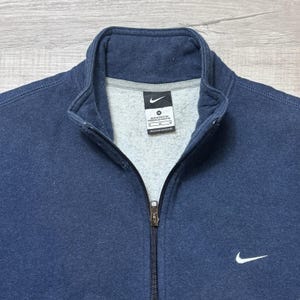 Nike Men's Medium Full Zip Fleece Sweatshirt & Sweatpants Set Navy Blue Athletic Y2K Bild 5