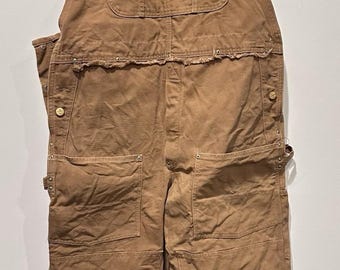 Carhartt R01 BRN Men's Bib Overall Relaxed Fit Brown Duck Size