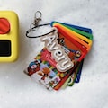 Curated Colors Reusable Yoto Card Holder Sets | Keyring and Clasp | Custom Name Tag Options