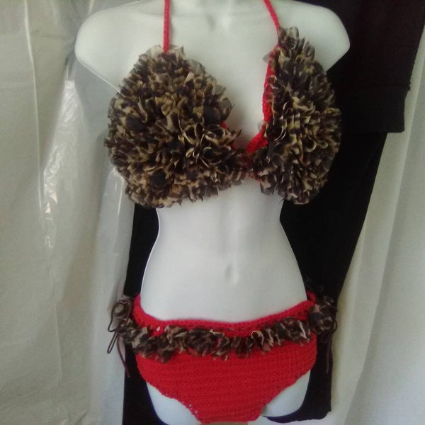 Cheetah Print Fishnet Bustier