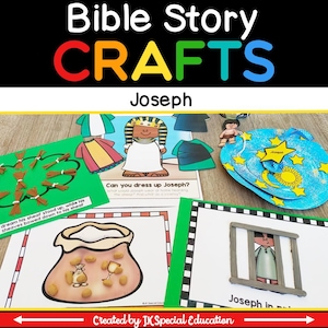 Joseph and the coat of many colors Bible story Craft set | Josephs dream Bible lesson | Joseph and his brothers activity for preschool