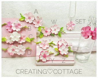 Cherry Blossom, Pink Dogwood, Wedding Party, Garden Flower, Pink Shabby Chic, Brooch, Pin, Miniature Flower