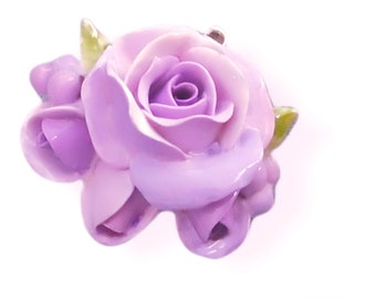 Purple Pendant Rose Shabby Chic Lilac Ornament