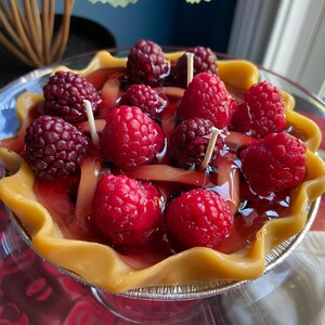 Red Ripe Raspberry Pie Candle image 3