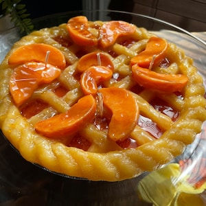 Family Size Fancy Peach Pie Candle