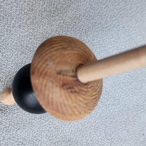 Fallspindel - Mushroom style - Stützspindel - Ebenholz und Buchsholundermaser