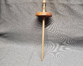 Drop Spindle - Cherry and oak -  top whorl - spindle