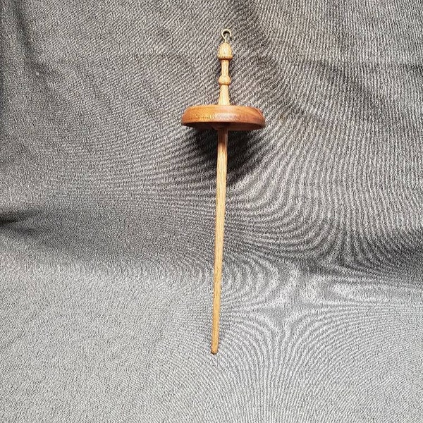 Drop Spindle - Cherry and oak -  top whorl - spindle